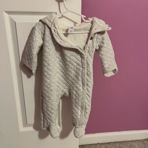 Carter's Quilted Light Gray Footie